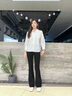 譚飛【魚(yú)骨襯衫】2025年襯衣女職業(yè)通勤長(zhǎng)袖寬松休閑白色法式高級(jí)上衣 珠光白【現(xiàn)貨】 S 曬單實(shí)拍圖