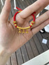 中國黃金竹節寶寶黃金手鏈嬰兒足金鈴鐺滿(mǎn)月周歲見(jiàn)面禮物送女兒孩子生日 足金彎管鈴鐺手繩-京速達 曬單實(shí)拍圖