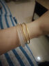歸音三生三世手鐲女素圈18k金鐲子輕奢小眾設計手環(huán)不掉色送女友 金色三生三世手鐲內徑55mm 曬單實(shí)拍圖