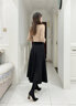 譚飛【黎明半裙】黑色復古垂感裙子女2026年春季新款a字中長(cháng)款半身裙 靜雅黑-后腰有彈 XL 曬單實(shí)拍圖