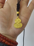 六福珠寶足金吉祥福祿葫蘆黃金吊墜實(shí)心女款掛墜配繩 計(jì)價(jià) F63TBGN0012 9.74克(含工費(fèi)390元) 曬單實(shí)拍圖