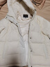 雪中飛羽絨服女士春季連帽保暖防寒加厚高充絨休閑舒適百搭外套羽絨衣 米白 M (160) 曬單實(shí)拍圖