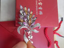 飾世美氣質(zhì)高檔胸針冰蕊麥穗胸花別針西服別針扣針時(shí)尚百搭生日禮物 優(yōu)雅紫黃鉆胸針 曬單實(shí)拍圖