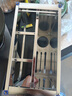 家佰利304不銹鋼廚房刀架置物架臺面式放菜刀具菜板砧板架筷子籠收納架 304不銹鋼【米白】臺面-帶4鉤 曬單實(shí)拍圖