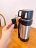 啟諾保溫杯大容量316不銹鋼保溫壺沖泡奶粉外出便攜家用車(chē)載水壺男款 本色 1200ml 曬單實(shí)拍圖