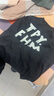 FOX.G男士t恤短袖衣服男裝2025夏季新款潮流夏裝半袖寬松大碼重磅體恤 黑色TPY字母落肩袖T恤 XL 【建議120-135斤】 曬單實拍圖