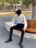 增致牛仔【彈力舒適】男士牛仔褲男2025春季新款休閑商務(wù)修身小腳長(cháng)褲子男 曬單實(shí)拍圖