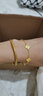中國黃金（CHINA GOLD）花季黃金手鏈女999足金手串轉(zhuǎn)運(yùn)珠七夕情人節(jié)禮物送女友老婆媽媽 足金花季手鏈約3.9g 曬單實(shí)拍圖