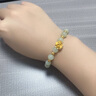 中國黃金（CHINA GOLD）玫瑰花黃金手鏈女士足金轉運珠手串生日禮物高檔實用送女友生日 足金玫瑰轉運珠手串 曬單實拍圖