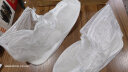 博沃尼克 防雨鞋套男女加厚底雨鞋 防水鞋套便携式防滑耐磨雨靴套成人非一次性透明平底白色43-45 实拍图
