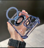 韻寧 四角防摔磁吸漏標支架適用蘋(píng)果16手機殼iphone15promax新款透明13高級感帶鏡頭膜殼 【鈦金藍】護鏡四角防摔氣囊殼+磁吸漏標支架 iPhone15 曬單實(shí)拍圖