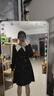 lagogo精致舒適黑白娃娃領(lǐng)假兩件連衣裙女拉谷谷氣質(zhì)層次感百褶裙 黑白(WV) S 155/36 曬單實拍圖