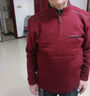 恒源祥高端輕奢毛衣冬季新款純色保暖針織衫加厚中年半高領(lǐng)拉鏈爸爸毛衣 酒紅  高端輕奢 加厚 3XL 185 曬單實(shí)拍圖