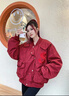 莫代爾工裝外套女2025春秋冬季新款夾棉加厚沖鋒上衣初高中學(xué)生寬松夾克 黑色-夾棉 加厚 M 95-110斤 曬單實拍圖