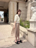 FEISIMI法式連衣裙女裝衣服夏天小個(gè)子顯瘦套裝兩件套裙子女夏季2025新款 上衣+裙子 L 曬單實(shí)拍圖