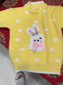 G.DUCKKIDS女童毛衣套頭加絨加厚2025秋冬女寶寶毛線(xiàn)衣兒童針織衫女孩打底衫 加絨黃色 120 曬單實(shí)拍圖