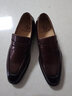 SATON DANIEL【高端手工內(nèi)縫線】樂(lè)福鞋男商務(wù)休閑皮鞋真皮英倫方頭套腳一腳蹬 棕色 38 曬單實(shí)拍圖