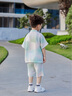 齊齊熊（ciciibear）男童漢服套裝夏裝男寶寶夏季襯衫兩件套節(jié)日薄 水龍吟 110 曬單實(shí)拍圖