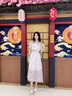 蕾遇潮牌女裝連衣裙女夏季新款雪紡碎花溫柔風(fēng)長(cháng)裙優(yōu)雅仙女沙灘裙 碎花 S 曬單實(shí)拍圖