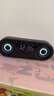 HKMW索尼（SOYN)同款AI智能無(wú)線(xiàn)藍牙音響雙喇叭低音炮電子鬧鈴時(shí)鐘學(xué)生鬧鐘迷你小音箱 黑色智能版【HiFi立體聲+智能七彩鬧鐘+大電池】 官方標配 曬單實(shí)拍圖