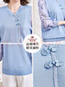 俞兆林媽媽國(guó)風(fēng)七分袖套裝中老年女裝婆婆衣服 Y244A1840 曬單實(shí)拍圖