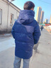 G.DUCKKIDS兒童羽絨服男童中大童長款加厚迷彩童裝2023冬季新款保暖加絨外套 寶藍(lán)迷彩 升級加厚款 160cm 曬單實拍圖