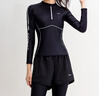 李寧（LI-NING）分體泳衣女長袖長褲潛水沖浪服泡溫泉裝備防曬游泳衣0522黑L 曬單實(shí)拍圖