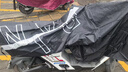 琴飛曼雨衣雨衣電動車男女全身防雨成人雨披雨衣摩托車電瓶車戶外騎行防水 靜謐黑（加大加厚 可帶頭盔） 4XL 1件 曬單實拍圖