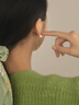 黛若黃金耳線akoya珍珠耳釘墜足金真金養(yǎng)耳洞免摘高級(jí)長(zhǎng)款耳飾禮物潮 [單只]6m珍珠耳線(約0.48g) 曬單實(shí)拍圖