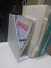 得力（deli）折疊文件框辦公室文件收納桌面文件筐資料收納文件欄書架簡易桌上資料架書立架學(xué)生用 【三聯(lián)大號】可折疊 淺灰色 曬單實(shí)拍圖