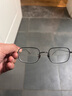 Taro925純銀 6.6克極簡(jiǎn)日本超輕純鈦雕花金絲女復古男潮方圓眼鏡框架 黑槍色 不配鏡片(有模板片) 曬單實(shí)拍圖