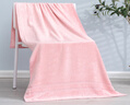 儆臨家紡竹纖維浴巾大人比100%純棉全棉吸水不掉毛女生男士竹炭洗澡大毛巾 粉色【久用不硬】 150X70cm 曬單實(shí)拍圖