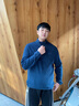 奧索卡OZARK抓絨立領(lǐng)T恤男 秋冬新款PIMA超輕抓絨半拉鏈套頭衫 3112592 深花藍-202 2XL/185 曬單實(shí)拍圖