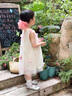 G.DUCKKIDS童裝女童連衣裙夏季2025新款兒童裙子夏天立體花朵吊帶裙公主裙女 杏色 90 尺碼1~2歲【 80-90cm】 曬單實(shí)拍圖