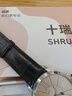 十瑞（SHIRUI）積家表帶真皮男鱷魚(yú)皮手表帶適用于約會(huì )極限運動(dòng)超薄大師月相系列 黑色黑線(xiàn)【銀色扣】 20mm 曬單實(shí)拍圖
