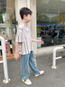 G.DUCKKIDS小黃鴨男童褲子夏季2025新款中大童牛仔褲兒童闊腿防蚊褲男孩長褲 藍(lán)色 140 建議9~10歲【130-140cm】cm 曬單實(shí)拍圖