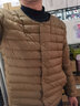 鴨鴨（YAYA）佟麗婭同款輕薄羽絨服男女同款短款休閑內(nèi)膽薄款冬季保暖防寒外套 抹茶綠【女款】 3XL 曬單實(shí)拍圖