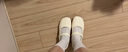 小野七天圓頭淺口復(fù)古百搭配裙子粗跟單鞋女2025新款夏季白色法式瑪麗珍鞋 圓頭單鞋米白色 37碼 曬單實(shí)拍圖