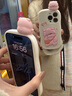 素洛新款趴趴粉豬蘋(píng)果iphone15手機(jī)殼13毛絨刺繡12可愛(ài)卡通女11趣味14promax網(wǎng)紅全包 趴趴粉豬（加可愛(ài)小豬） iPhone14 Pro 曬單實(shí)拍圖