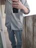 gxmy冰絲連帽短袖t恤男士休閑套裝夏季薄款衣服男裝痞帥穿搭配三件套 灰色外衣+棉短T+黑褲 XL 曬單實(shí)拍圖