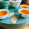 領(lǐng)藝日式創(chuàng  )意陶瓷茶盤(pán)家用簡(jiǎn)約功夫儲水茶托盤(pán)圓形干泡小型不含茶具 綠松銀杏小號 曬單實(shí)拍圖