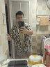WASSUP UOSNE官方潮牌短袖襯衫男女款夏季威夷沙灘度假休閑痞帥港風(fēng)冰絲花襯衣 613卡其（冰絲襯衫） XL（推薦體重145-160斤） 曬單實(shí)拍圖