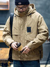 京西藍(lán)靛日系復(fù)古棉服男2024年秋季新款寬松大碼外套拼接休閑加厚棉衣男裝 卡其色 【加棉】 L 體重125至145斤 曬單實(shí)拍圖
