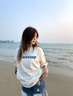 WASSUP美式休閑寬松短袖女t恤夏季2025新款多色純棉體恤半袖上衣男潮牌 白色 M 曬單實拍圖