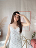 梵奧格（FANAOGE）吊帶連衣裙新款2023夏天女裝氣質(zhì)女神范修身碎花性感包臀裙純欲風(fēng) 白色 M 建議90-110斤 曬單實(shí)拍圖