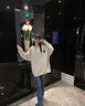 HNBKNL美式潮牌長袖t恤男秋冬季休閑寬松鹿皮絨情侶上衣保暖重磅打底衫 深灰（NE01） XL （推薦體重130-150斤） 曬單實(shí)拍圖