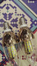 飛利浦（PHILIPS） led拉尾泡透明節(jié)能E14小螺口黃水晶燈燈泡超亮輕奢燈泡暖黃光 尖泡金底LED6.5W三色調光 曬單實拍圖
