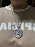 夢(mèng)至尊龍牌鏤空999足銀吊墜男圓牌掛件項(xiàng)鏈龍復(fù)古潮個(gè)性吊墜 祥云龍牌吊墜重約26克+掛繩 曬單實(shí)拍圖