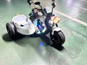 貝得龍兒童摩托車(chē)可坐人超大號跨子車(chē)雙人三輪車(chē)2-3-6-9歲玩具車(chē)男女孩 白色12V9A電瓶手擰軟輪禮包 曬單實(shí)拍圖