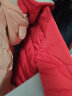 童泰秋冬3-24个月婴幼儿加厚款宝宝羽绒服连帽衣羽绒连体衣 红色 80cm 实拍图